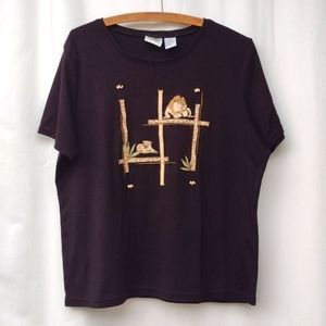 Vintage Jason Maxwell Black Lion Short Sleeve T-shirt Women's XL